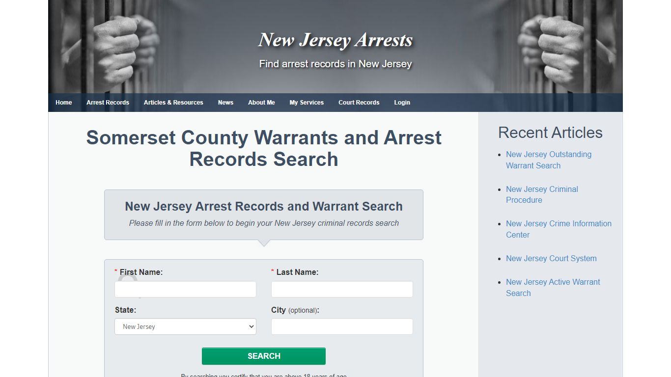 Somerset County Warrants and Arrest Records Search - New Jersey Arrests